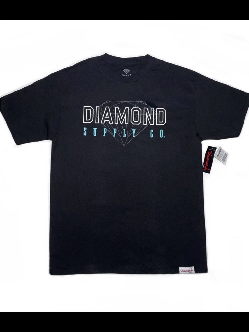 Diamond Supply Co. Black Tee with Teal Logo